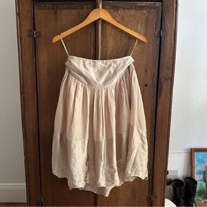 Patrizia Pepe Cream A-Line Skirt